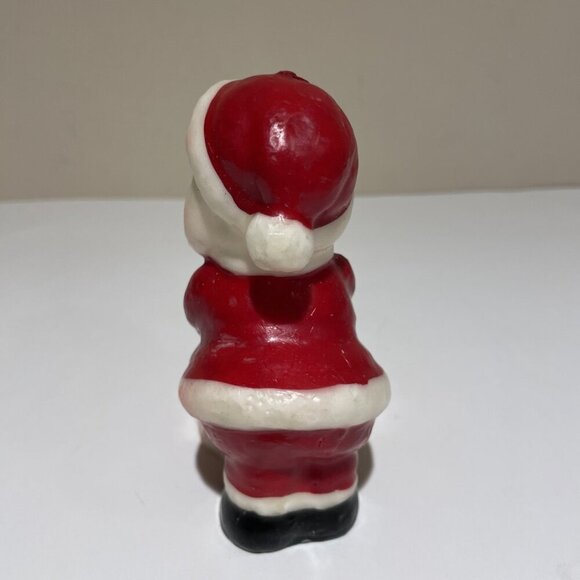 Vintage Christmas Candle Santa and Mrs. Claus Hugging Wax Figurine Unburned 4.5" - Picture 5 of 10